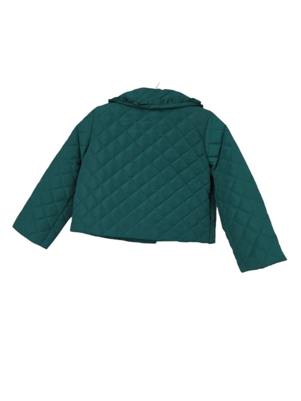 Edgehill Collection × Darby Green Quilted Puffer Jacket with Ruffle Collar NWT